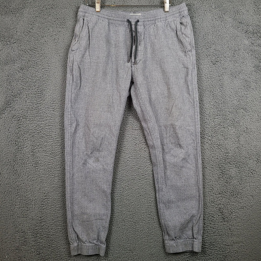 Taylor Stitch Mens Gray Textured Drawstring Jogger Pants Size Medium